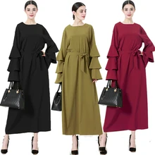 Abayas pour femmes 2019 turquie Qatar Bangladesh musulman Hijab Robe Jilbab Robe caftan Abaya dubaï Elbise turc islamique vêteme.