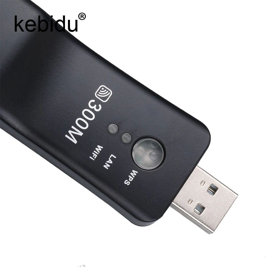 

Kebidu Universal 300Mbps TV Network Wifi Adapter WPS Wireless Wi-fi Repeater RJ-45 Network Cable for Samsung LG Sony TV