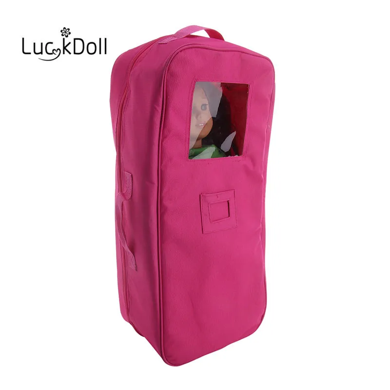 Luckdoll Doll Suitcase Carry Bag Storage Case For 18inch American Doll