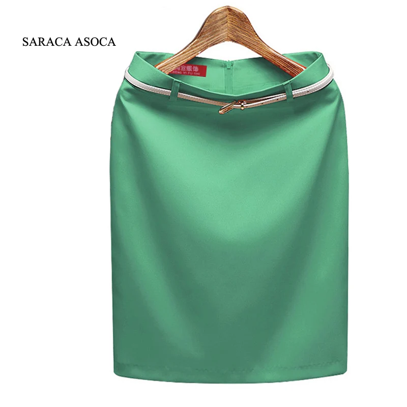 Весенне-осенняя приталенная юбка-карандаш с высокой талией для офиса, модные женские прямые утепленные Юбки До Колена