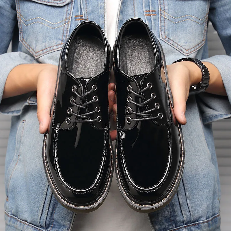 Designer Luxury Brand Men Formal Shoes Round Toe Patent Designer Luxury Brand Men Formal Shoes Round Toe Patent