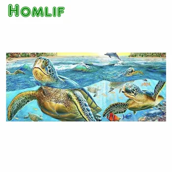 

5d diy full square/rond drill custom diamond painting Turtle underwater world christmas cards kerstkaart elvis Christmas gifts