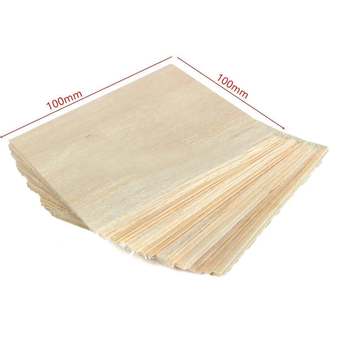 20pcs Wooden Plate Model Balsa Wood Sheets for House Ship Aircraft 100x100x1mm DIY