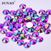 JUNAO 4 5 6 10 mm Glitter Purple AB Face Rhinestones Flat Back Acrylic Stones Rivoli Crystal Applique Nail Art Decoration ► Photo 1/6