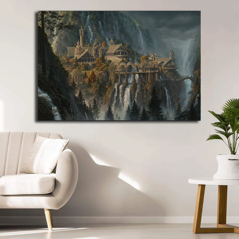 

Lotr Rivendell Lord Of The Rings Wall Art Canvas Poster And Print Canvas Painting Decorative Picture Office Bedroom Home Decor