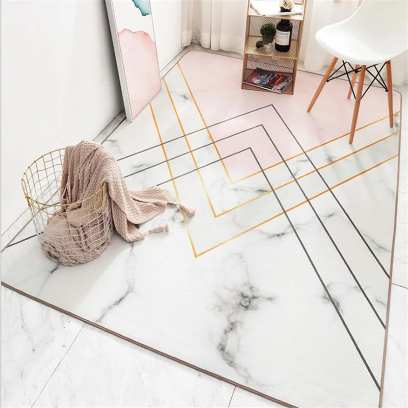AOVOLL ковры для гостиной, скандинавские домашние розовые ковры с геометрическим рисунком, напольный коврик, ковер для спальни, серый Современный домашний декор