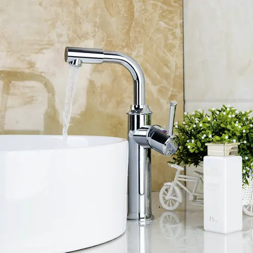 

Hot/Cold Mixer Water Tap Basin Kitchen/Bath Wash Basin Faucet for Chrome Plated 92322B Single Handle Sink Faucets,Mixers &Taps