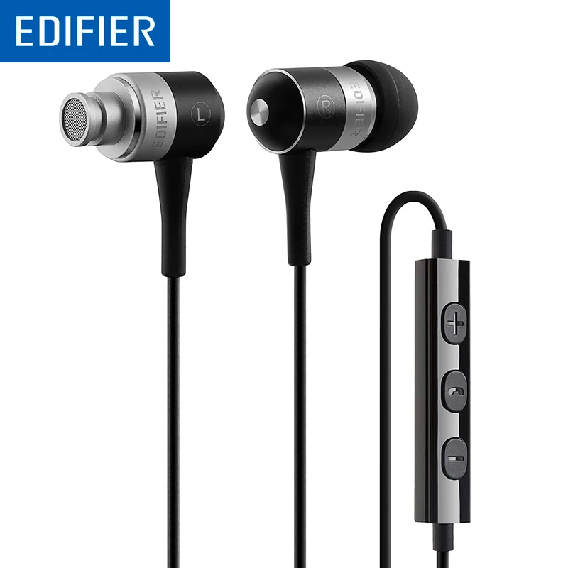 Edifier I285 наушники вкладыши гарнитура Hi Fi мощные басы шумоизолированные с
