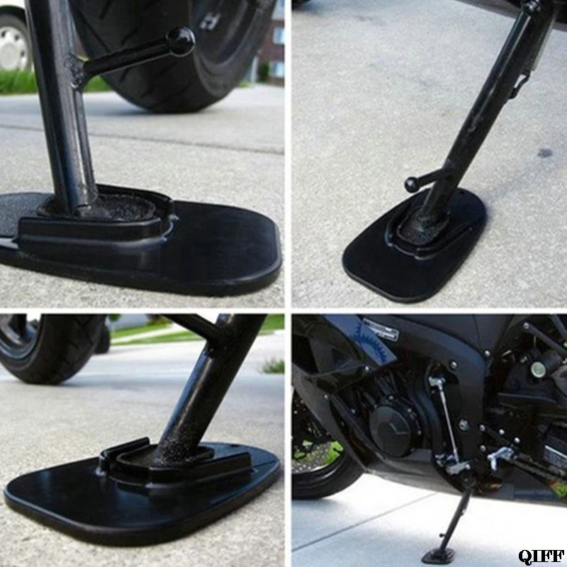 Motorcycle Bike Kickstand Side Kick Stand Pad Plate Base For Yamaha Honda Harley May06