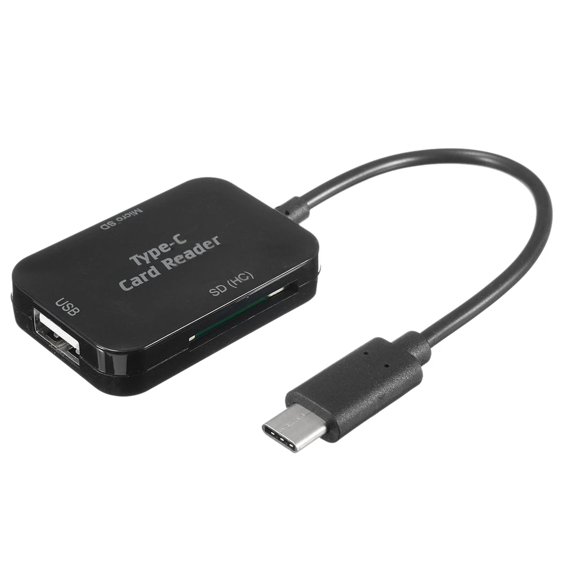 Usb type C к USB 2,0 концентратор SD TF считыватель карт OTG адаптер для Macbook 12 дюймов черный