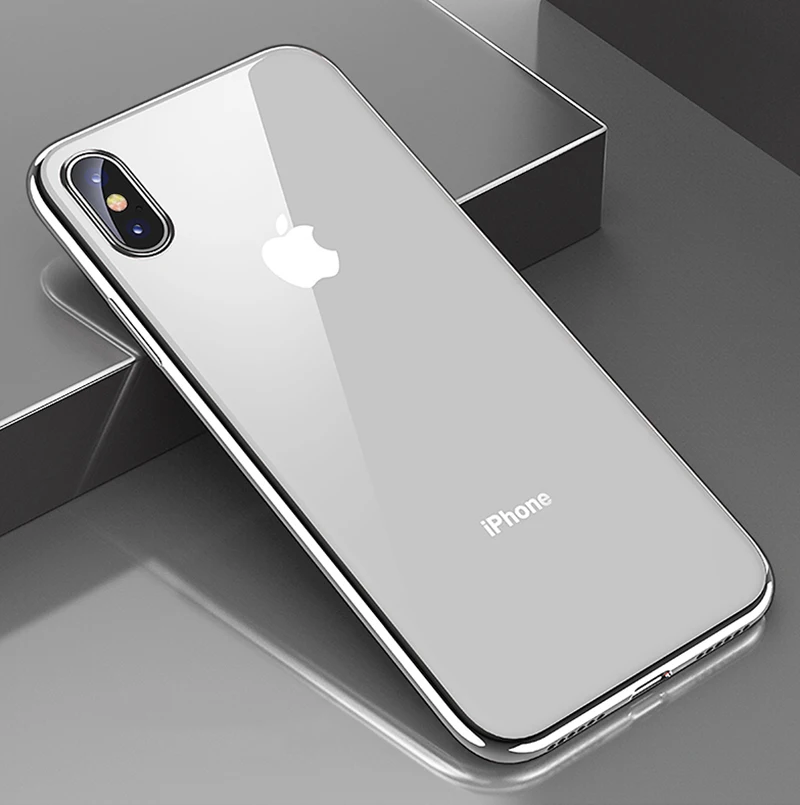 Роскошный прозрачный мягкий ТПУ чехол s для iPhone XR 8 8Plus 7 7Plus 6 6s Plus прозрачное покрытие блестящий чехол для iPhone X XS MAX чехол