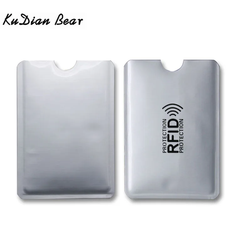 KUDIAN BEAR, 15 шт., RFID держатель для карт, чехол, маленький безопасный мужской кошелек для карт, блокирующий считыватель, замок, держатель банковских карт RBIH099 PM49