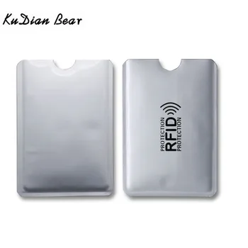 

KUDIAN BEAR 1pc RFID Card Holder Blocking Reader Lock Bank Card Keeper Small Safe Male Card Cover RFID Wallet BIH099 PM49