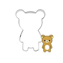 Милый медведь печенья штамп форма для выпечки резак Дыня Торт Инструменты мастика бисквит нержавеющая сталь китайский подарок на год
