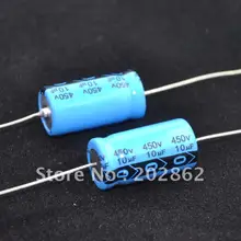 Free shipping 10pcs/lot Axial Electrolytic Capacitor 10uf 450V for tube amplifier DIY free shipping 10pcs tv monitors tube c5388 2sc5388