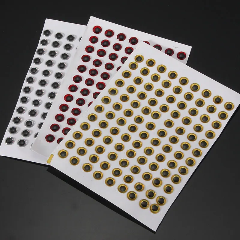 

100pcs 6mm 3D Holographic Fishing Lure Fish Eyes Fly Tying Jigs Crafts FK88