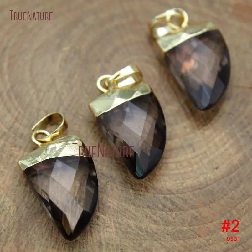 20171229-PM9582- Faceted Horn Tusk Pendant Smoky Crystal Pendant_2