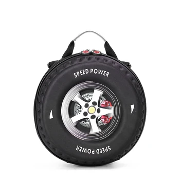 

design children 3D Automobile tire schoolbag Lovely Dropshipping 2019 New Cartoon Backpack Kindergarten 3-6 years old schoolbag