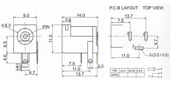 10 шт. Лидер продаж DC-005 DC разъем питания разъем DC005 5,5*2,1 мм 5,5*2,5 мм разъем Круглый иглы