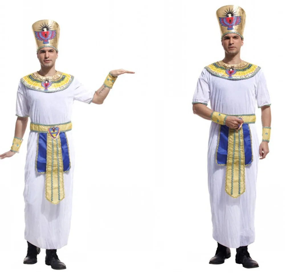Косплей Египетский Костюм царя для взрослых мужчин и женщин Костюм Принца одежда костюмы на Хеллоуин костюмы на карнавал костюм для вечеринки