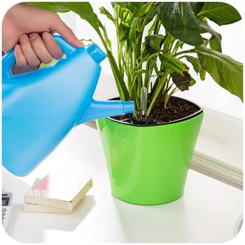

New self watering pot Automatic drip Irrigation watering can for flower pots with water level gauge home decor garden tool
