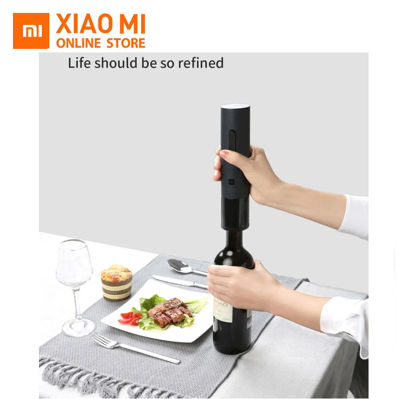 

2019 Xiaomi Mijia Huohou Automatic Wine Bottle Opener Electric Corkscrew Foil Cutter Cork Out Tool for Xiaomi Smart Home Kits