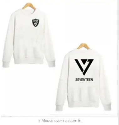2016 17 новый альбом принт унисекс с капюшоном k pop SEVENTEEN17 осенне зимние толстовки для