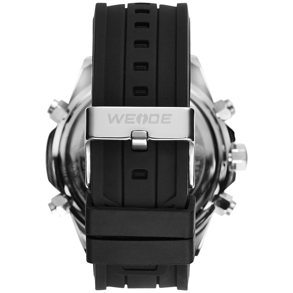 WEIDE Модные военные кварцевые мужские часы с большим циферблатом PU спортивные часы высокого качества наручные часы Relogio Masculino