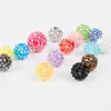 Lot de 10 boules de strass en résine, boules de couleur bonbon, rondes et épaisses, faites à la main, pour enfants filles, fabrication de bijoux, 12mm ► Photo 2/6