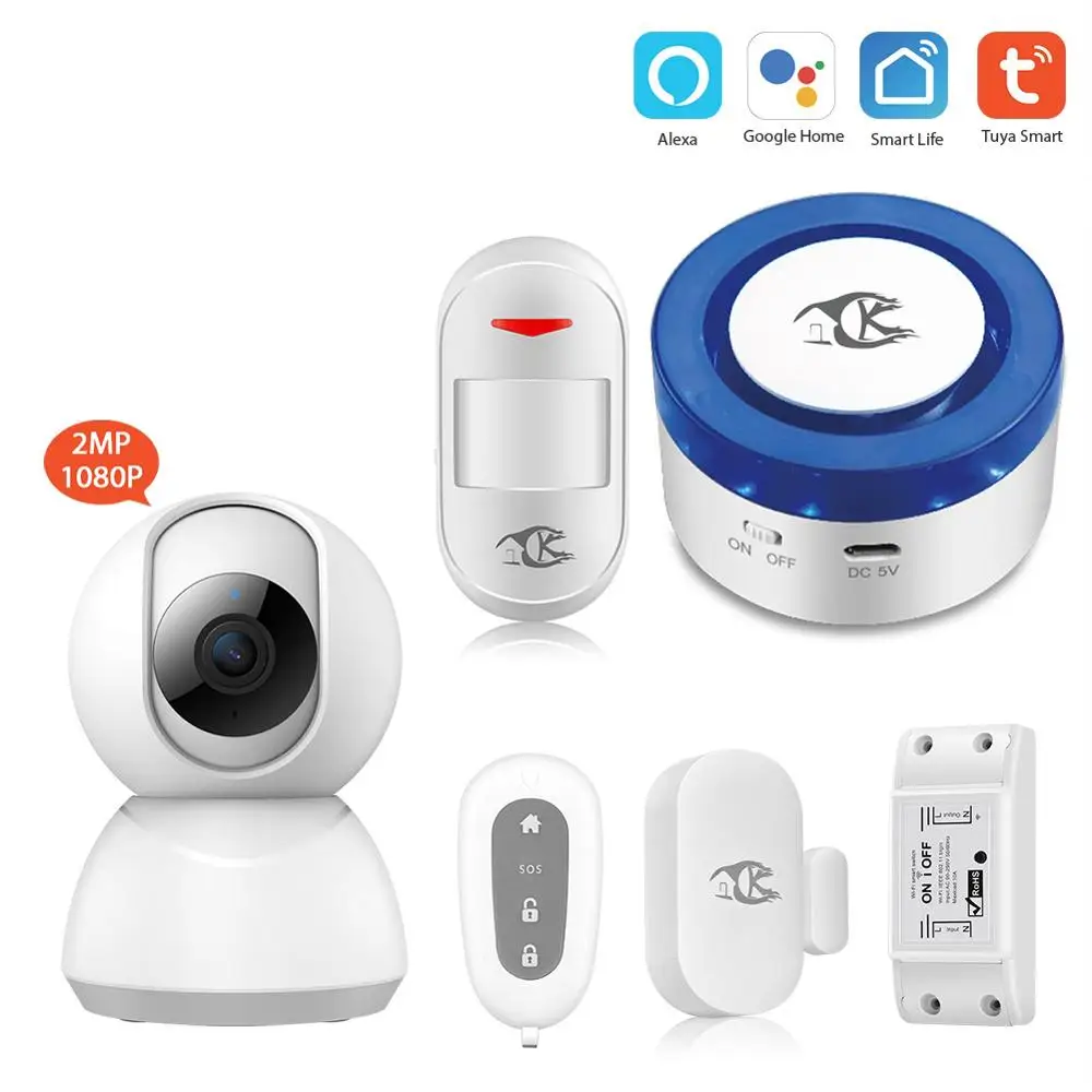 Tuya Smart WiFi Wireless Siren Home security WiFi Alarm Smart Siren Tuya Compatible with Alexa/Google Home Tuya Smart WiFi Wireless Siren Home security WiFi Alarm Smart Siren Tuya Compatible with Alexa/Google Home