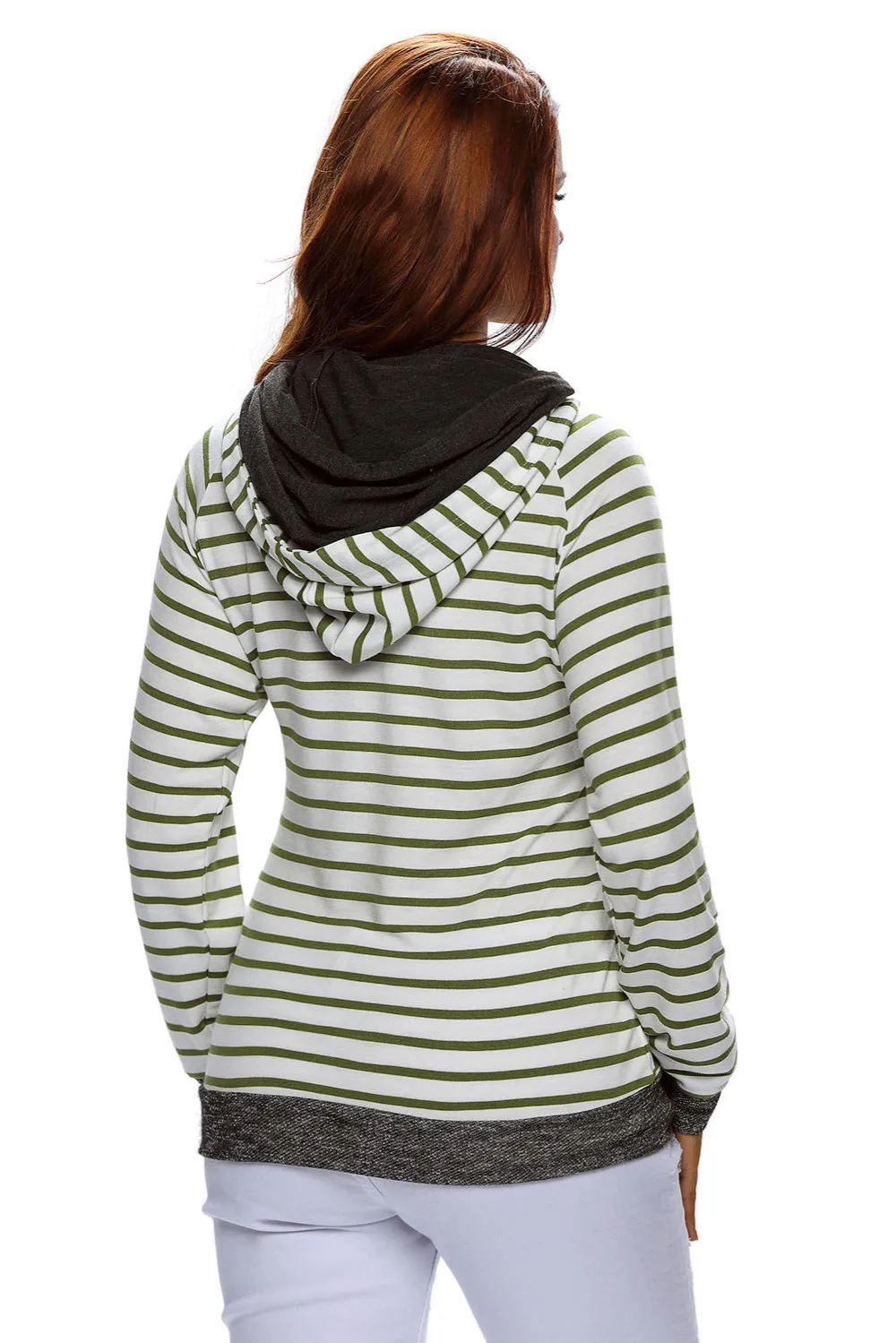 Olive-White-Stripe-Double-Hooded-Sweatshirt-LC25931-9-4