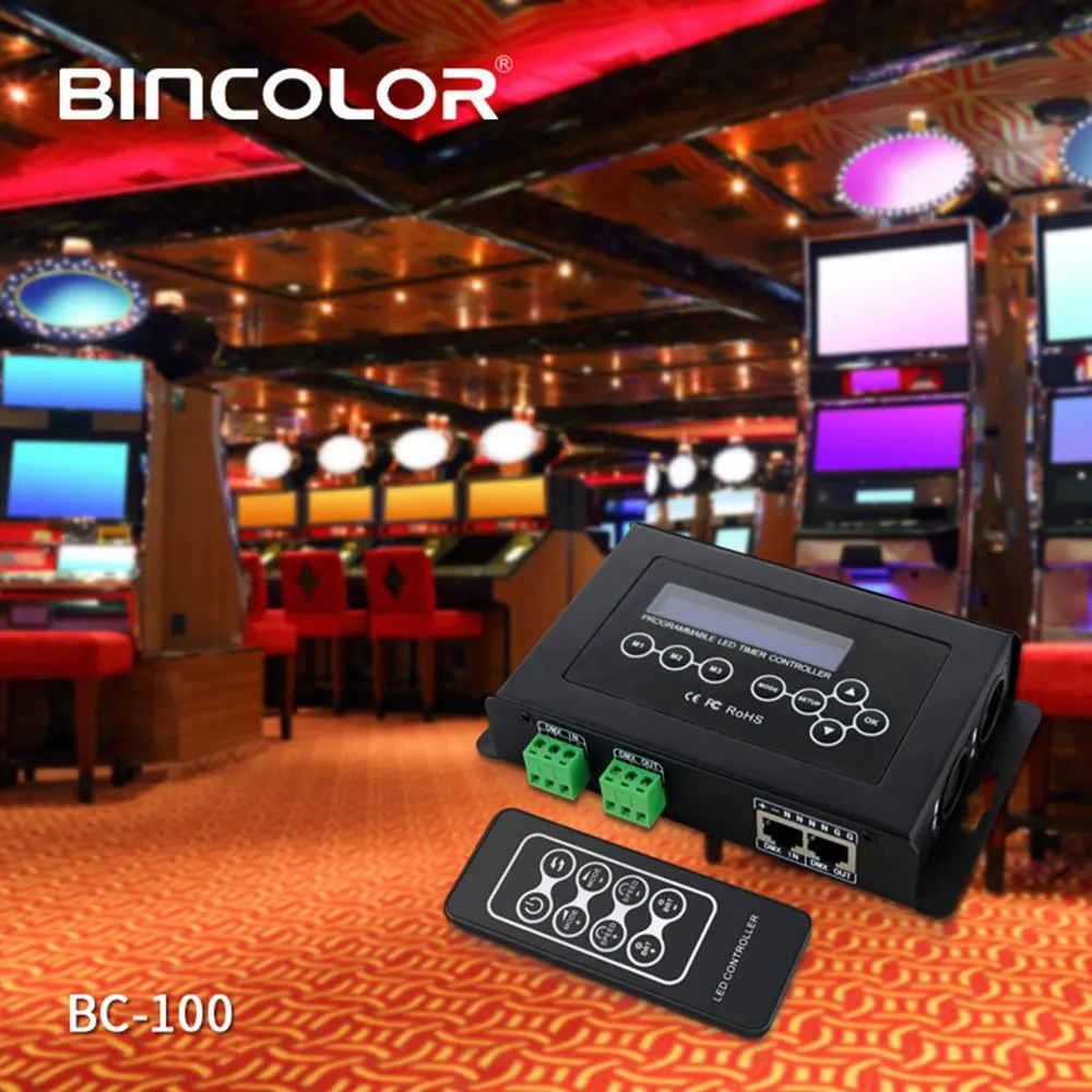 BC-100 Led RGB контроллер DMX512 сигнал 170 пикселей светодиодный контроллер ЖК-дисплей и RF беспроводной пульт дистанционного управления для