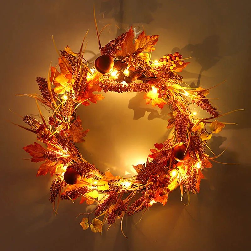 

Autumn Artificial Grain Wreath Wreath for Front Door Wedding Wall Home Decor