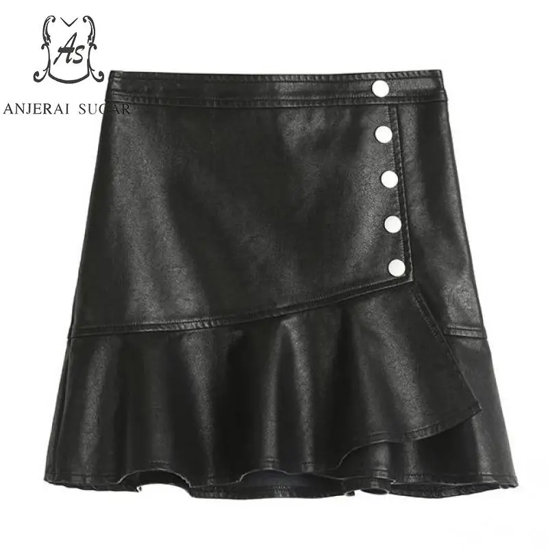 Shuchan New Sexy Women Shorts Slim Pu Leather Autumn