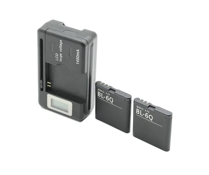 Ciszean 2pcs 1080mAh BL 6Q BL6Q сменный аккумулятор + зарядное устройство с ЖК дисплеем для Nokia