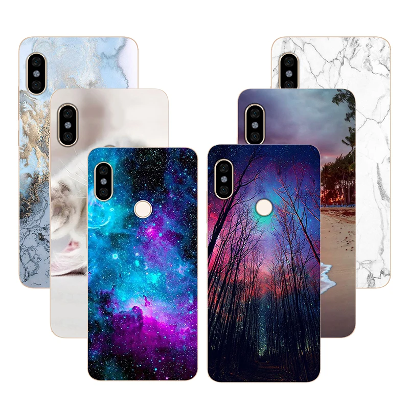 5.7&quot Huawei Y6 2018 Case Cover Soft Silicone Phone Coque TPU Back Fundas Prime |