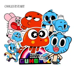 8 шт./компл. смешные аниме удивительный мир Gumball Стикеры s Красочные кошка Стикеры для Car для ноутбука телефон Наклейка Детские игрушки