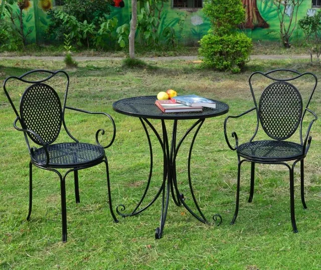 European Style Wrought Iron Tables And Chairs Outdoor Leisure Garden European Style Wrought Iron Tables And Chairs Outdoor Leisure Garden Terrace Three Piece Suit