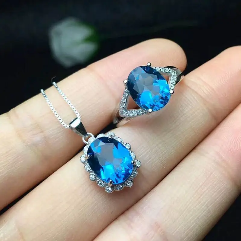 London Blue Topaz jewelry set (3)