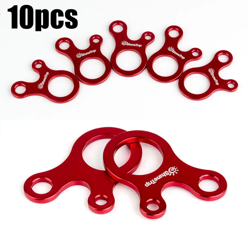 

10Pcs Aluminum Tent Wind Rope Round Buckle Cord Tensioner For Outdoor Camping