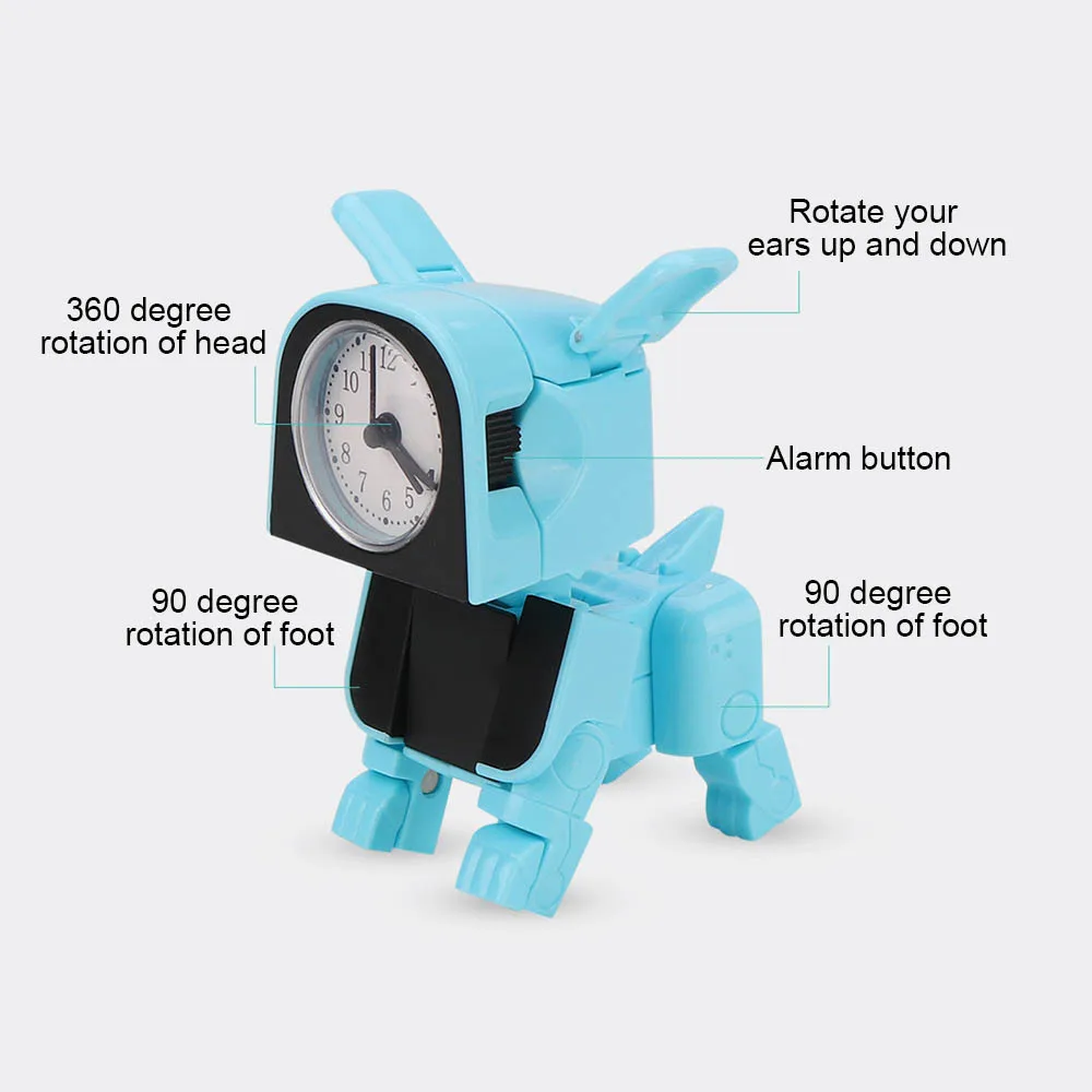 Мини-платье с изображением собаки Форма игрушечные часы милый вариант будильник робот игрушки раннего развития для детей младшего возраста с красивым для выгула собак игрушка