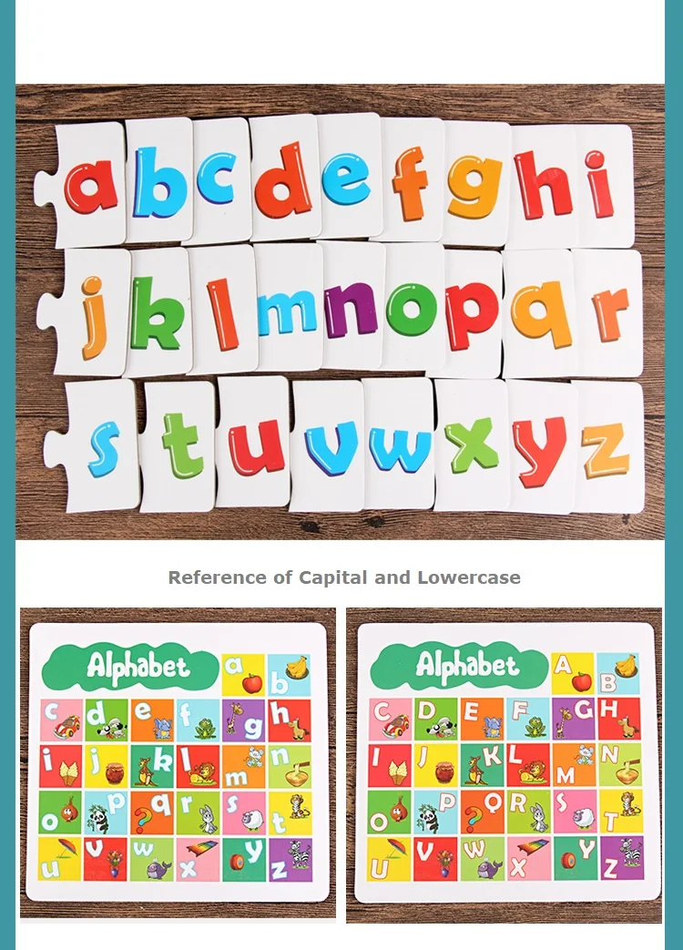 Алфавит 26 Письма головоломки английские карточки обучения детей английский карточки с буквами познавательный, на поиск соответствия
