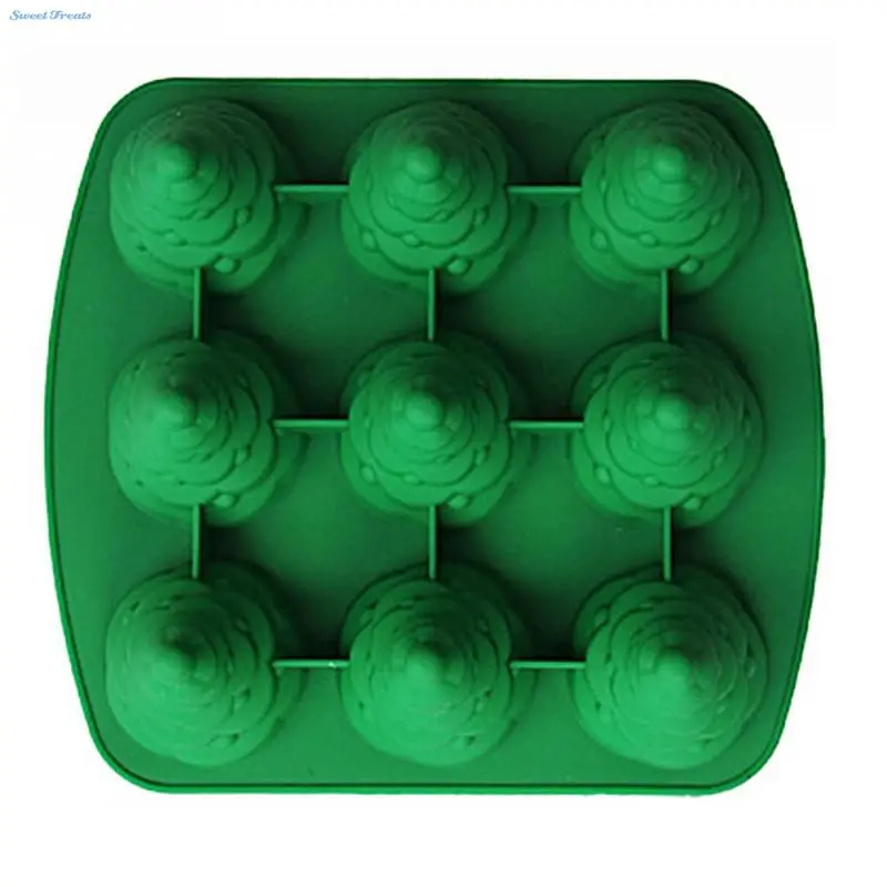 3D-Christmas-Tree-Fondant-Cake-Bread-Decorating-Silicone-Pop-Soap-Mold-Mould-DIY-Tools-Random-color