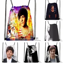 Пользовательские Луи Томлинсон походная сумка на шнурке милый рюкзак для детей(черная спинка) 31x40 см#180531-03-09