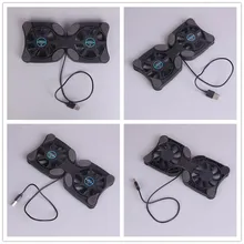 Черный 2 вентилятора USB порт мини Ocus ноутбук охлаждающая подставка кулер охлаждающая подставка складной кулер охлаждающая подставка