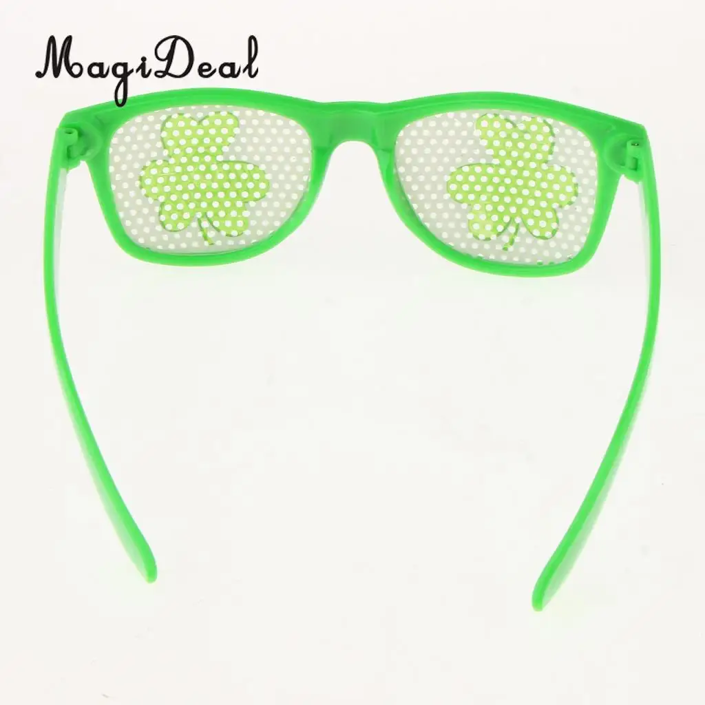 MagiDeal Happy St Patricks Day Eye Glasses Shamrock Irish Flag Sunglasses Costume Accessories Funny Party Favors
