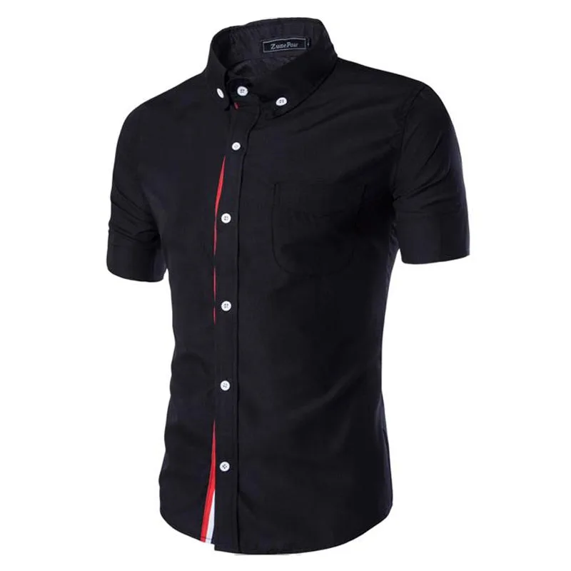 Men Shirt Designer Brand 2017 Male Short Sleeve Shirts Casual Slim Fit ...