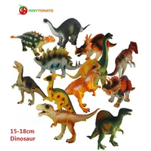 Free Ship 12pcs/lot 15-18cm Dinosaur Plastic Jurassic Play Model Action & Figures T-REX DINOSAUR Toys for Children With no Box