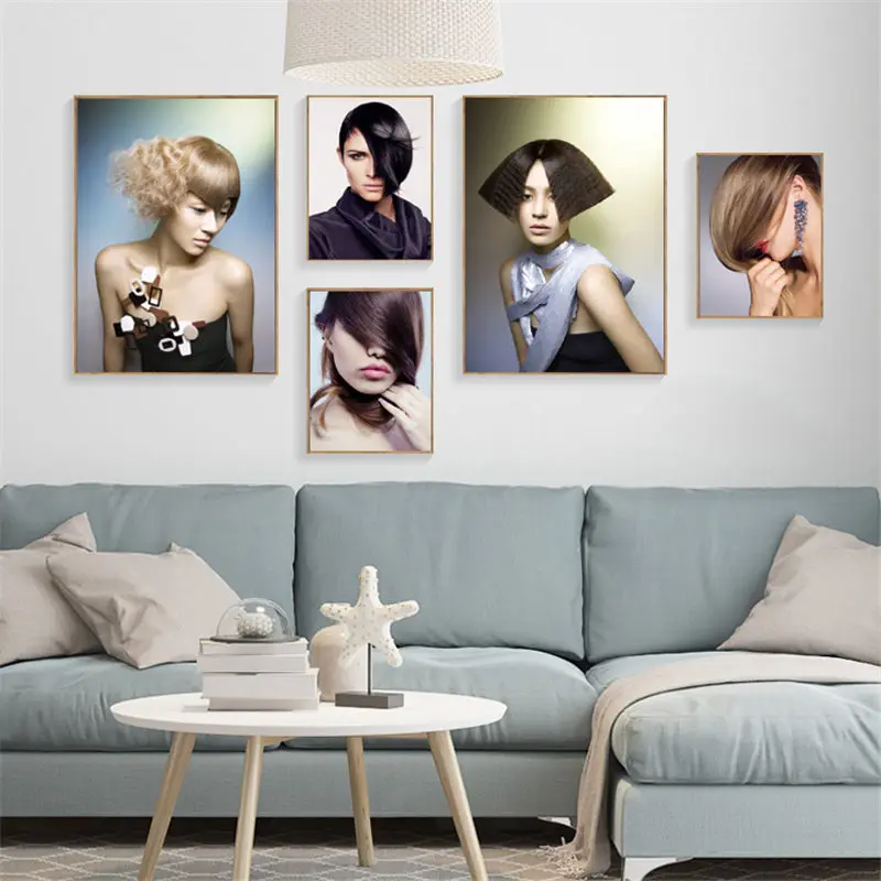 

Modern Barbershop Poster Fashion Hair Wall Art Canvas Print Hair Salon Decoration Wall Picture DH2533