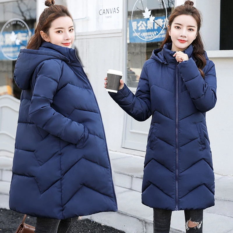Большие размеры 6XL пуховики модная новая зимняя куртка женская тонкая Длинная Верхняя одежда плотное зимнее пальто Женская куртка теплые парки